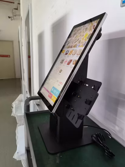 Chiosco self service con touch screen a 32 pollici che ordina il pagamento della fattura del chiosco per il ristorante fast food